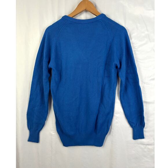 VTG Lady Hogan Sweater Small S Blue V-Neck Pullover NWT Golf Made USA - Picture 7 of 7